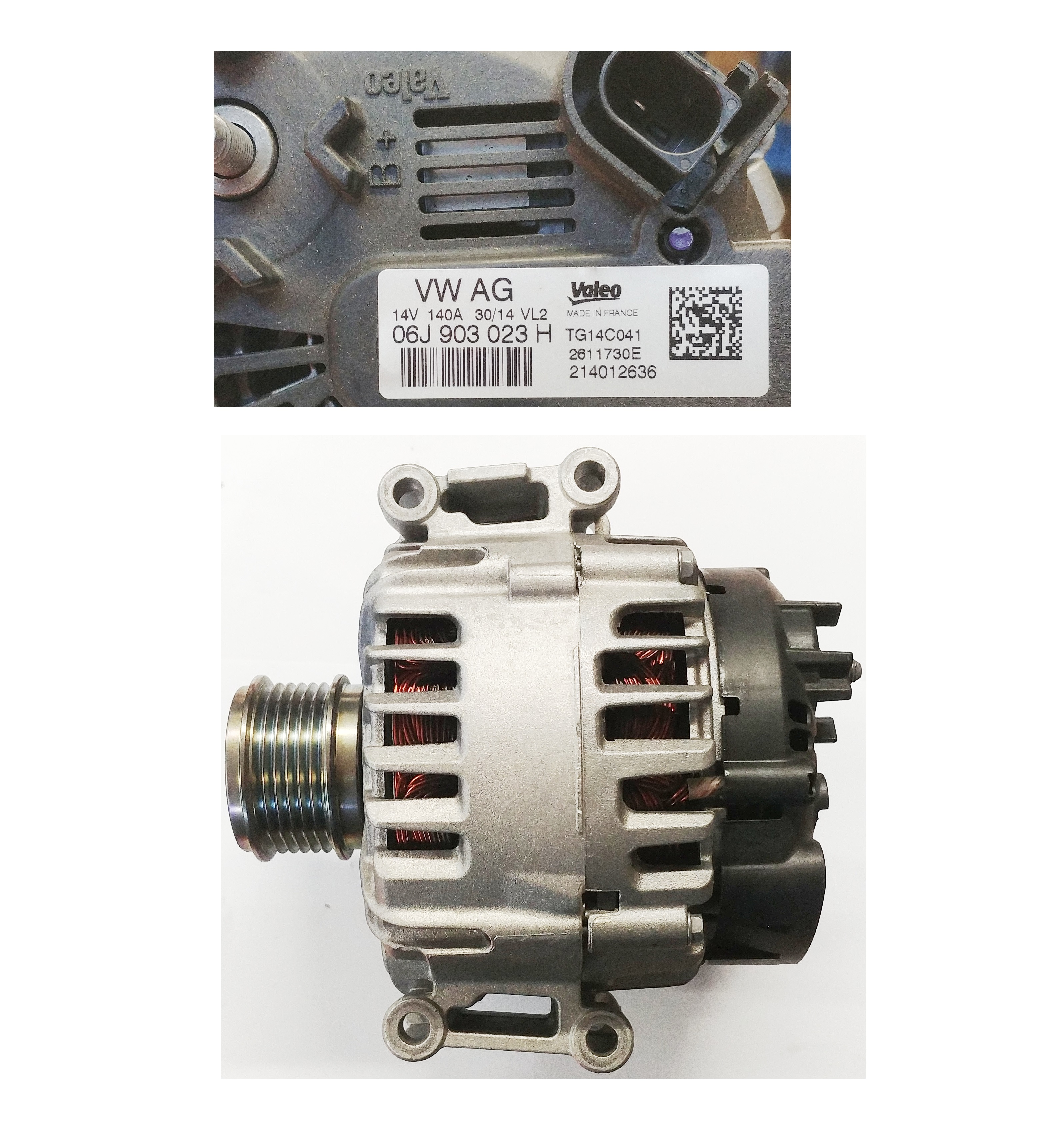 Alternátor 140A 14V Valeo 06J903023H 