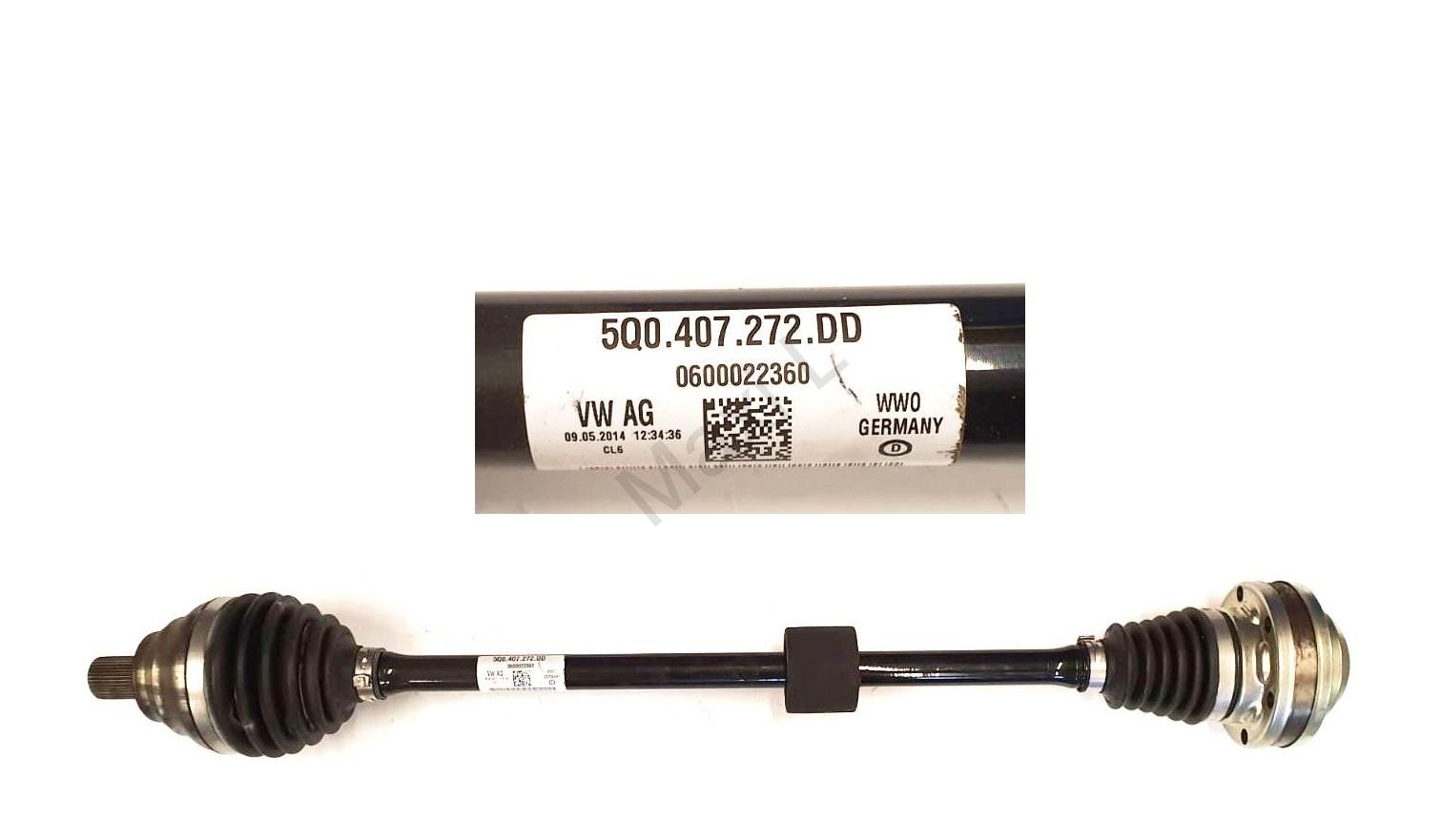 Poloosa pravá Originál 5Q0407272DD , 5Q0 407 272 DD