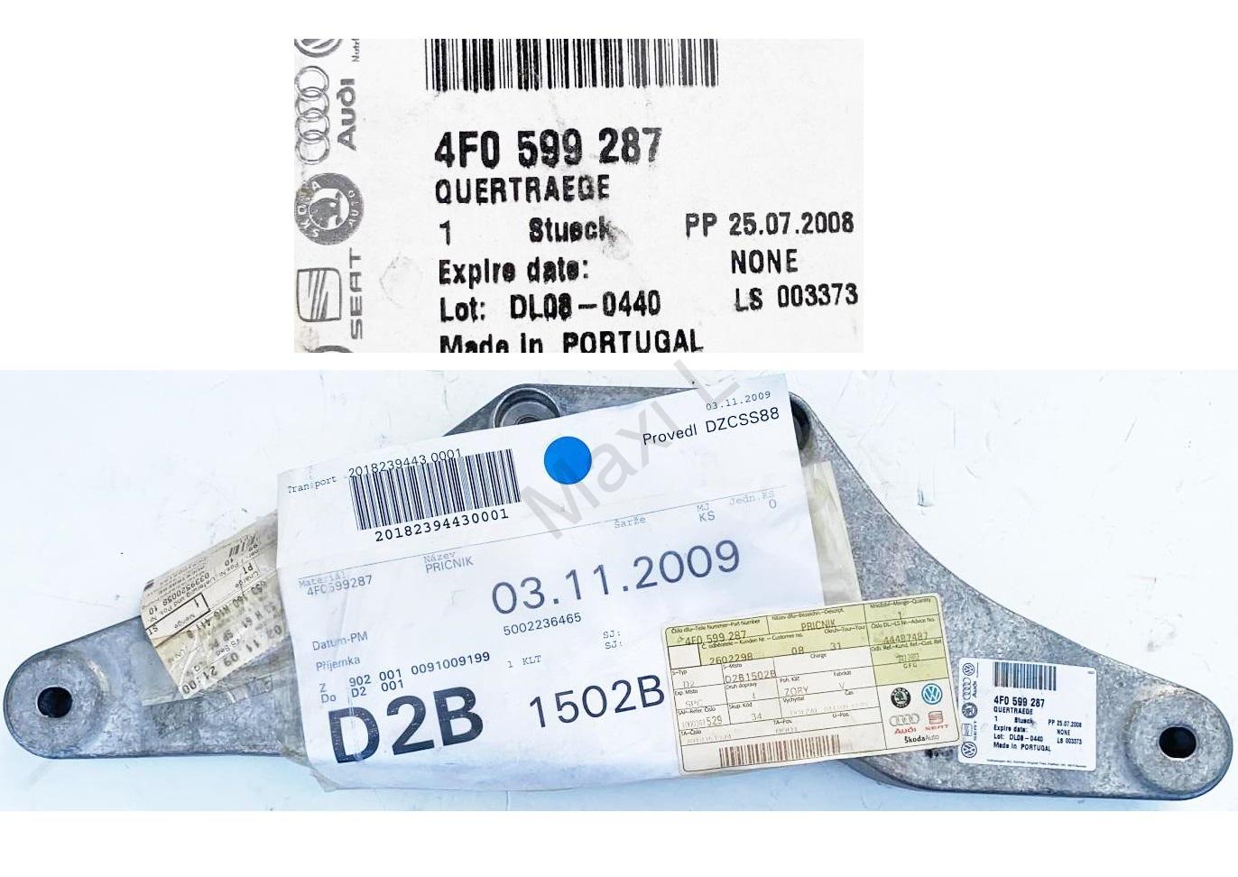 Příčník Originál Audi A6 4F0599287 