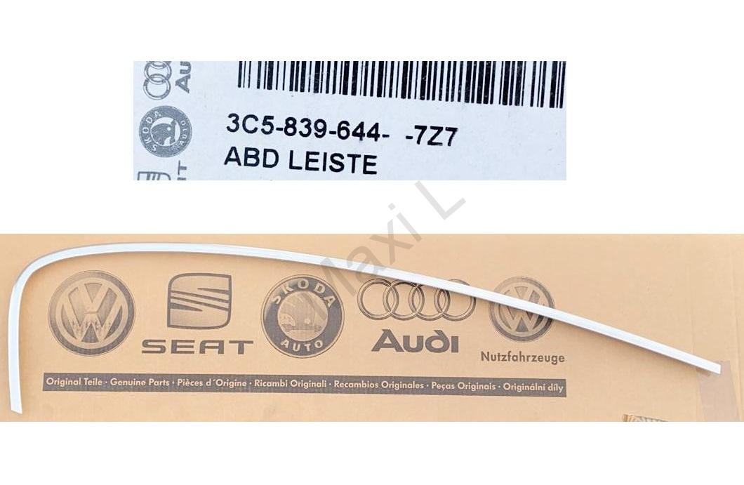 Krycí lišta pravá zadní Originál Volkswagen Passat limuzína 3C5839644 7Z7