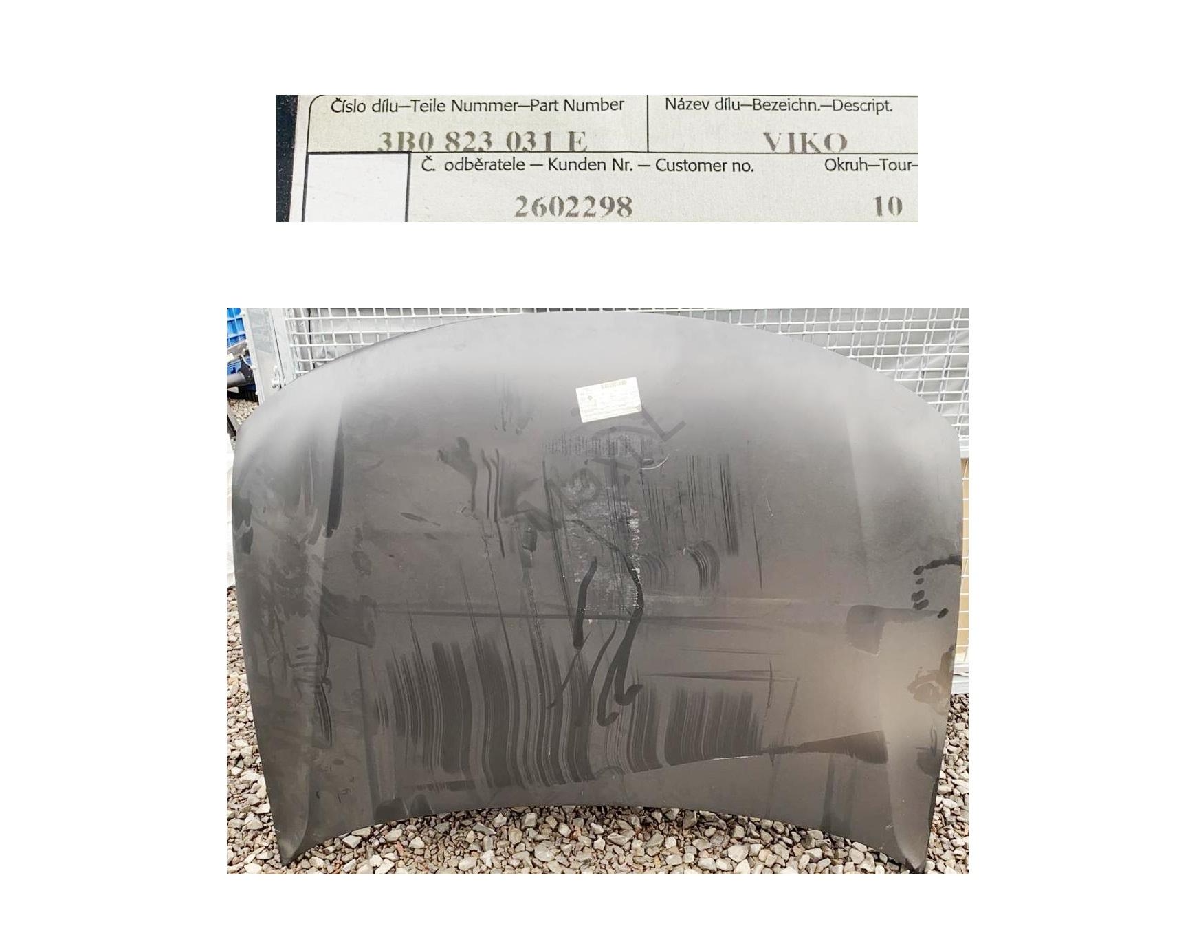 Přední kapota Originál Volkswagen Passat  3B0823031E