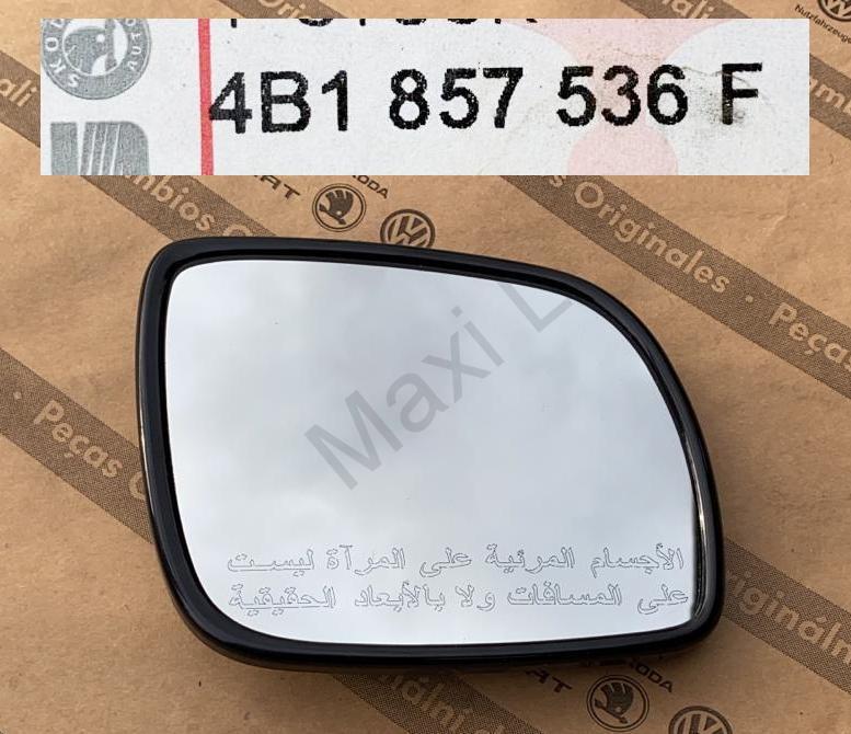 Sklo zrcátka s nosnou deskou Originál Audi 4B1857536F