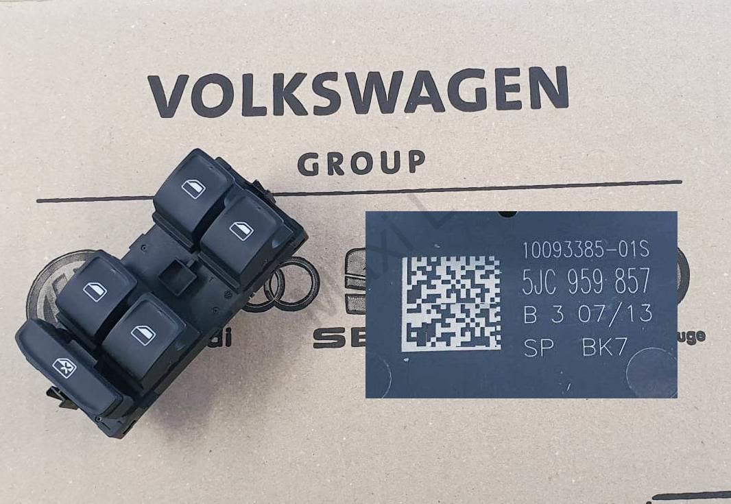Spínač pro elektrické ovládání oken Originál Škoda Rapid 5JC959857