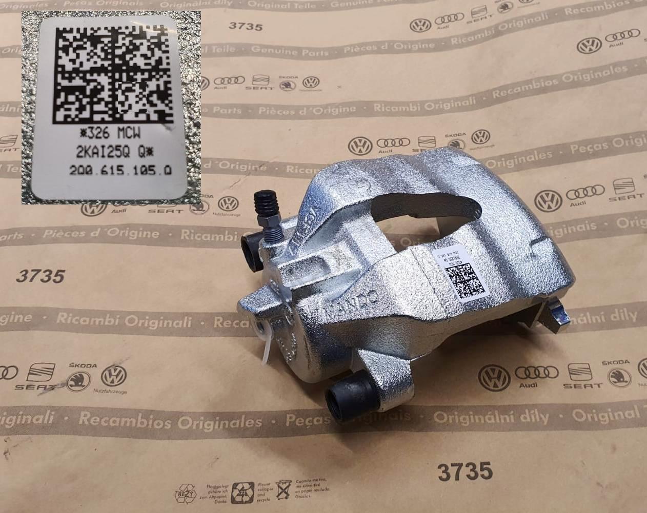 Třmen kotoučové brzdy přední levý Originál 2Q0615123A, 2Q0615105Q