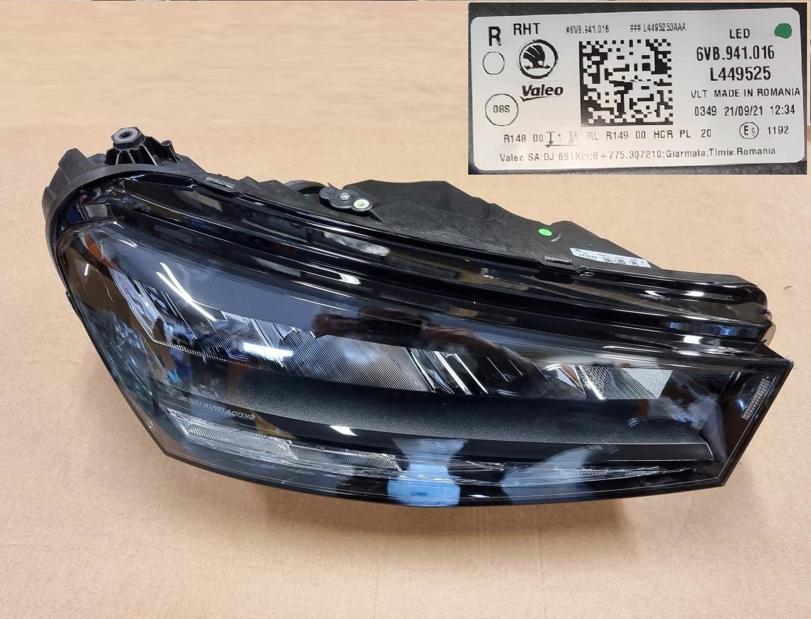 LED - světlomet pravý Originál Škoda Fabia IV 6VB941016 , 6VB 941 016