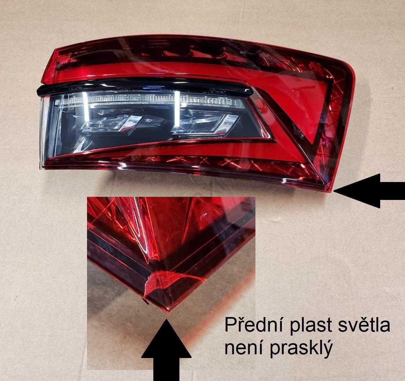Zadní skupinová svítilna Originál Škoda Superb III facelift kombi 3V9945208B