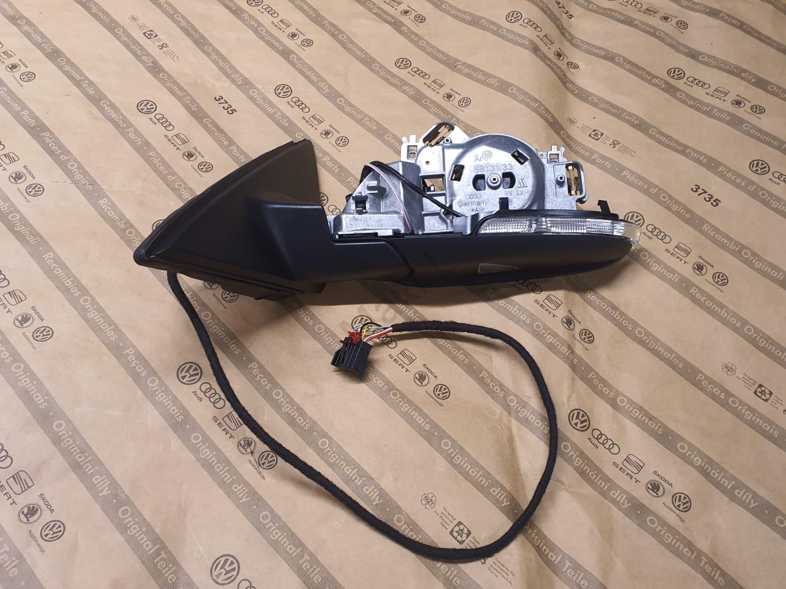 Pouzdro zrcátka levé Originál Škoda Superb II 3T1857507BT , 3T1 857 507 BT 