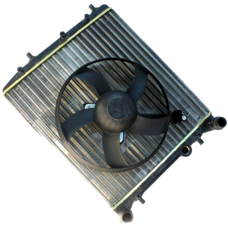 Chladič vody s větrákem 430x414mm 6Q0121201HA D+