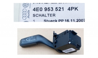 Spínač zařízení pro regulaci rychlosti Originál Audi  4E0953521 4PK ,4E0 953 521